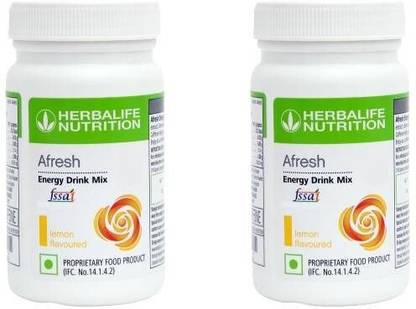 HERBALIFE Afresh Energy Drink Mix - Lemon Flavor For Weight Loss 2 PCS Energy Drink