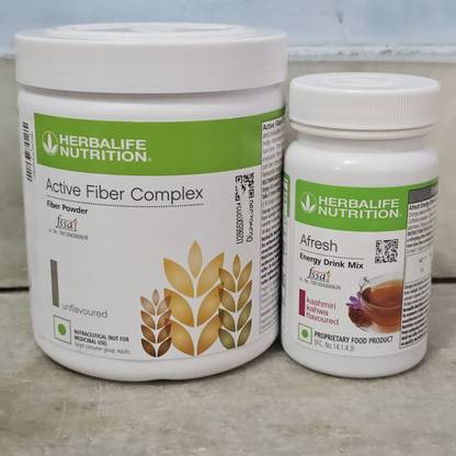 Herbalife Nutrition ACTIVE FIBER COMPLEX 200GM & ENERGY DRINK KASHMIRI KAHWA AFRESH 50 GM Energy Drink