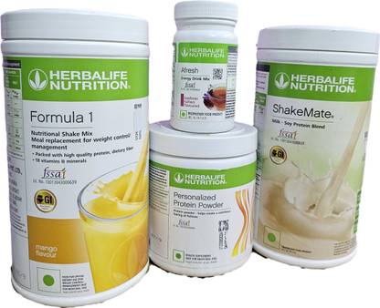 Herbalife Nutrition HERBALIFE MANGO SHAKE SHAKEMATE PROTEIN 200GM TULSI AFRESH Matcha Tea Box