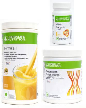 Herbalife Nutrition FORMULA 1MANGO 500 G PROTIEN 200 G AFRESH ENERGY DRINK LEMON 50 G Energy Drink