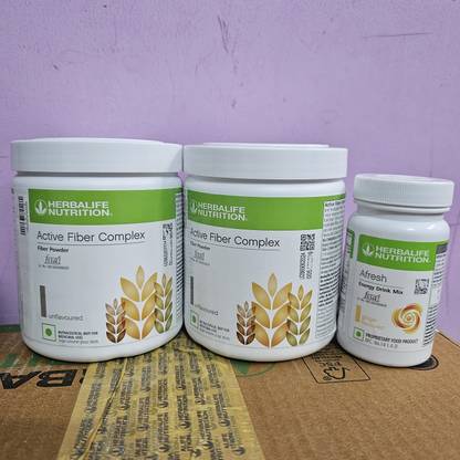 Herbalife Nutrition ACTIVE FIBER COMPLEX 200GM PACK-OF 2 & ENERGY DRINK GINGER AFRESH Nutrition Drink