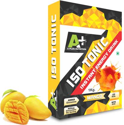 A PLUS NUTRITION Isotonic Glucose Instant Energy Drink Added Glutamine 122 KCAL & BCAA-Mango Energy Drink