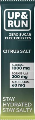 UP&RUN Citrus Salt, Zero Sugar Electrolytes Hydration Drink