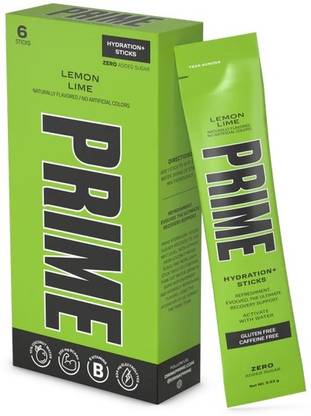 Prime Hydration Drink Sticks Lemon Lime Flavour By Logan Poul Hydration Drink