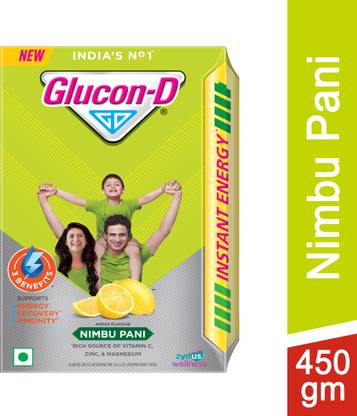 GLUCON-D Nimbu Pani with 3 Benefits of Energy, Recovery, and Immunity, Refill Sports Drink