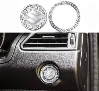 brainle Diamond Ring Car Start Stop Button Cover for Car Accessories Interior Decoration Engine Start/Stop Button