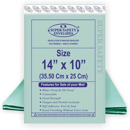 SUPER SAFETY ENVELOPE SUPER SAFETY ENVELOPE 14 x 10 INCH GREEN Envelopes