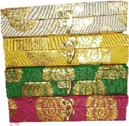 Dev Handicraft Shagun Cash Box, Shagun Money Box, Gaddi Box ( PINK GREEN GOLD YELLOW ) Envelopes