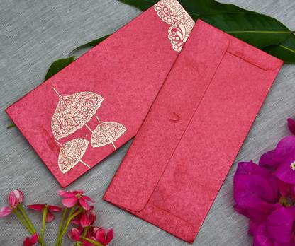 Anand Cards 3 fold Cream bale Shagun ,Mitallic Paper, Quality, bale Design Envelopes