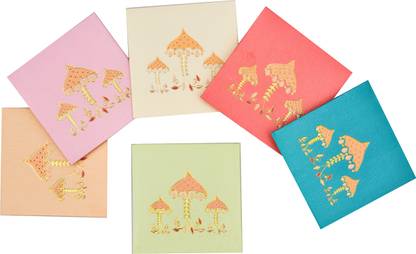 Anand Cards 3 fold Cream bale Shagun ,Mitallic Paper, Quality, bale Design Envelopes