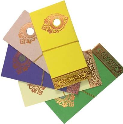 DKD 40 Pcs Wedding Gift Envelope with 1 Rupee Coin, Money Cover Shagun Envelopes