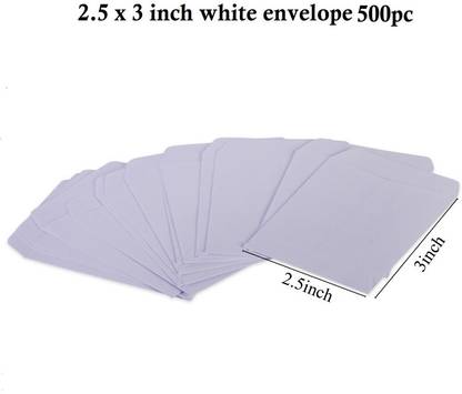 YOUTH CLUB White Small Envelope Size 2.5x3 Inch Passport Photo, Medicine Cover Envelopes