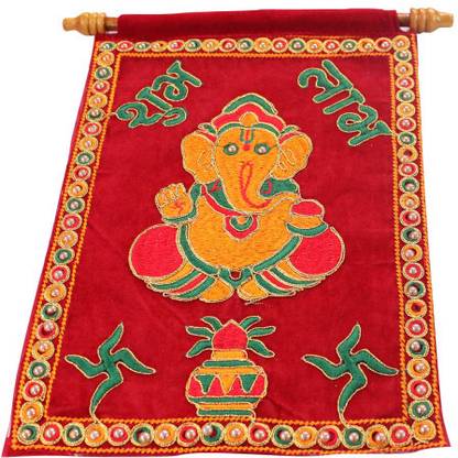 LWM CELEBRATIONS PVT LTD Ganesha Printed Red Lagna Patrika for Wedding Envelopes