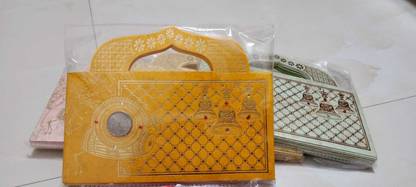 Peeplvalue Designer Purse shape Money Envelopes with Metallic Border Design and Coin Money Envelopes