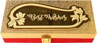 LIFAFEWALA Designer Rectangular Shaped Best Wishes Cash Box, Shagun Box, Gift Box Envelopes