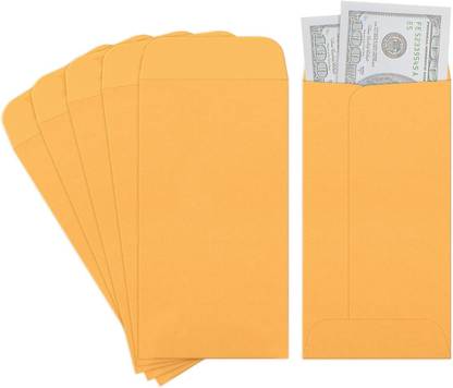 JSMSH Brown Thick Envelope For Office Use, 9x4 Inch (Pack Of 50) Envelopes