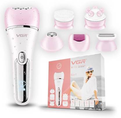 VGR V-733 Professional 6 in 1 Lady Care Grooming Set Cordless Epilator
