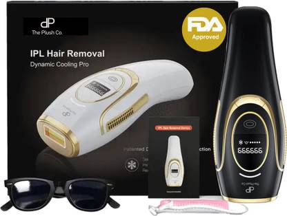 The Plush Co Ice Cooling IPL Laser Hair Removal Machine, FDA-Approved Permanent Hair Remover Corded Epilator