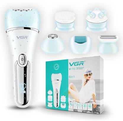 VGR V-733 Professional 6in1 Lady Care Grooming Set Cordless Epilator