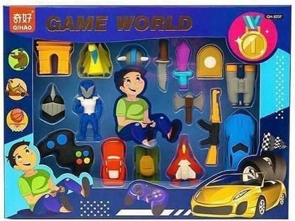 Timbktoo Game World Eraser Set for Kids-Return Gift for Kids Non-Toxic Eraser