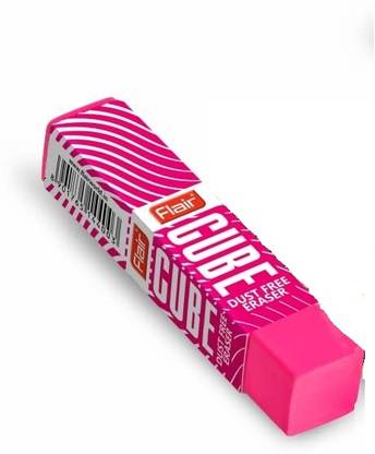 FLAIR Creative Cube Eraser Set Of 10 Non-Toxic Eraser