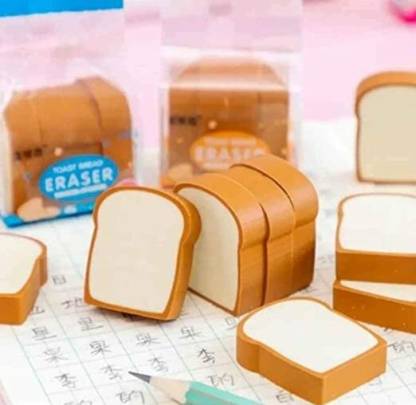 Hugsncuddles bread eraser Non-Toxic Eraser