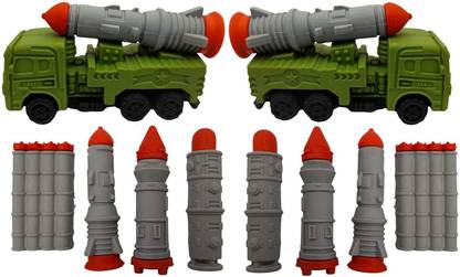 Flipkart.com | WHITE POPCORN Missile Launcher Pencil Eraser Set for ...