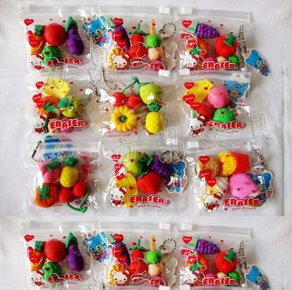 Anayatech Fruit Shape Eraser - 12 Non-Toxic Eraser