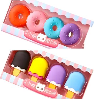 BITSY BLOOM Donuts-Ice-Cream Shape Eraser Non-Toxic Eraser