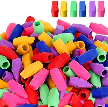 K2J Kid Pencil Top Erasers Colored Cap Erasers Pencil Eraser Toppers Pencil Studying Non-Toxic Eraser