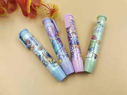 Paper Bear Space Push Up Clutch Eraser PC of 4 Non-Toxic Eraser