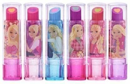 Shmaya kids 9cartoon Lipstick Eraser Non-Toxic Eraser Multicolor (10 Pc Non-Toxic Eraser