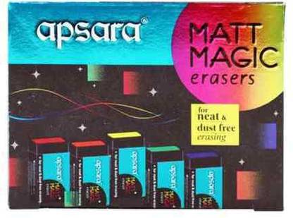 APSARA Matt Magic Eraser Pack of 20 Multicolour Non-Toxic Eraser