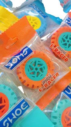 DOMS Mini E-Racer Erasers l Perfect Value Pack Non-Toxic Eraser
