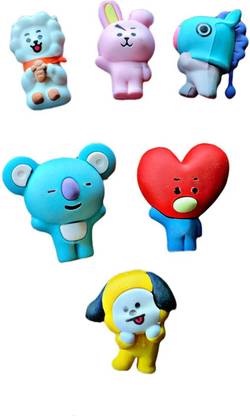 AARNASHOPPE UNIQUE BTS ERASERS MULTICOLOUR BIRTHDAY RETURN GIFT FOR KIDS, NON TOXIC Non-Toxic Eraser