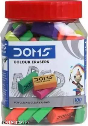 DOMS Dust-Free Rectangular Erasers with Jar - Non-Toxic and Safe Non-Toxic Eraser