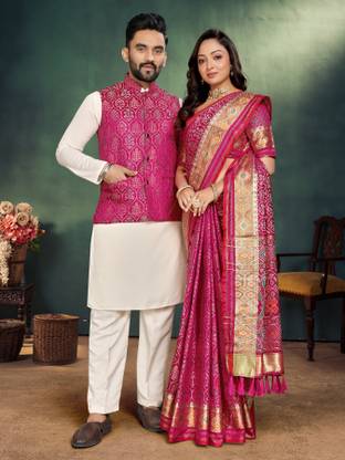 AARYA COLLECTION Printed Couple Ethnic Twinning Set