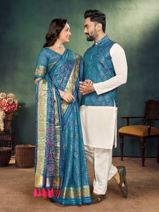 AARYA COLLECTION Printed Couple Ethnic Twinning Set