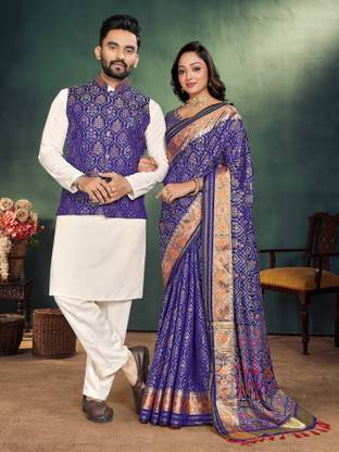 AARYA COLLECTION Printed Couple Ethnic Twinning Set