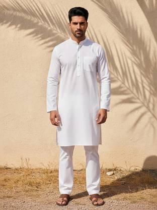 Men Pure Cotton Kurta Pyjama Set