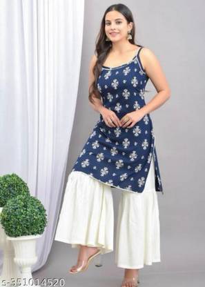 BBCON Women Kurti Sharara Set