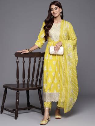 LIBAS Women Kurta Palazzo Set