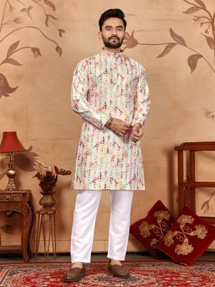 CELLUX Men Kurta Pyjama Set