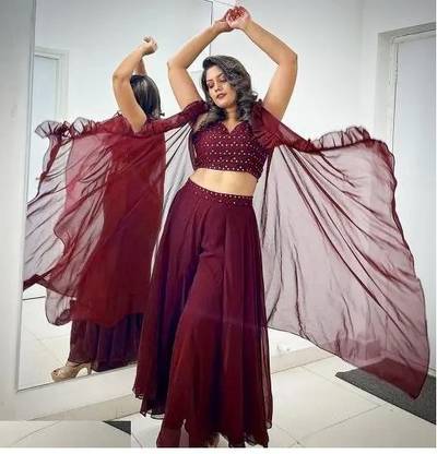 Rebikatrendz Women Ethnic Top Sharara Dupatta Set