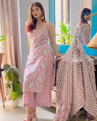 VNHSIN Women Kurti Pant Dupatta Set