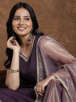 AVANSHEE Women Kurta Palazzo Dupatta Set
