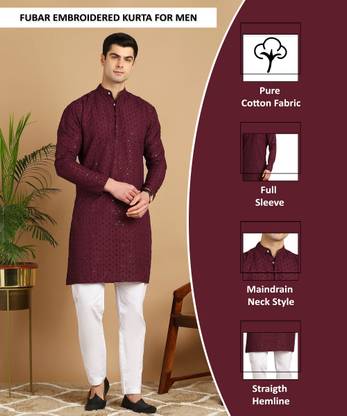 FUBAR Men Kurta Pyjama Set