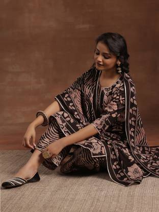 LIBAS Women Kurta Palazzo Dupatta Set