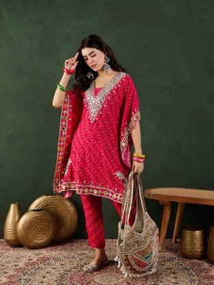 Sangria Women Kaftan Pant Set