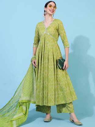 Gulmohar Jaipur Women Kurta Palazzo Dupatta Set